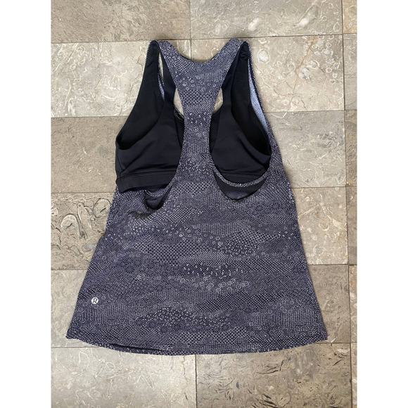 lululemon Cross Conditioning Tank Meisai Sz 6 - Picture 3 of 5